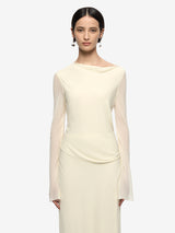 AMANDA LONG SLEEVE MAXI DRESS - LEMON SORBET