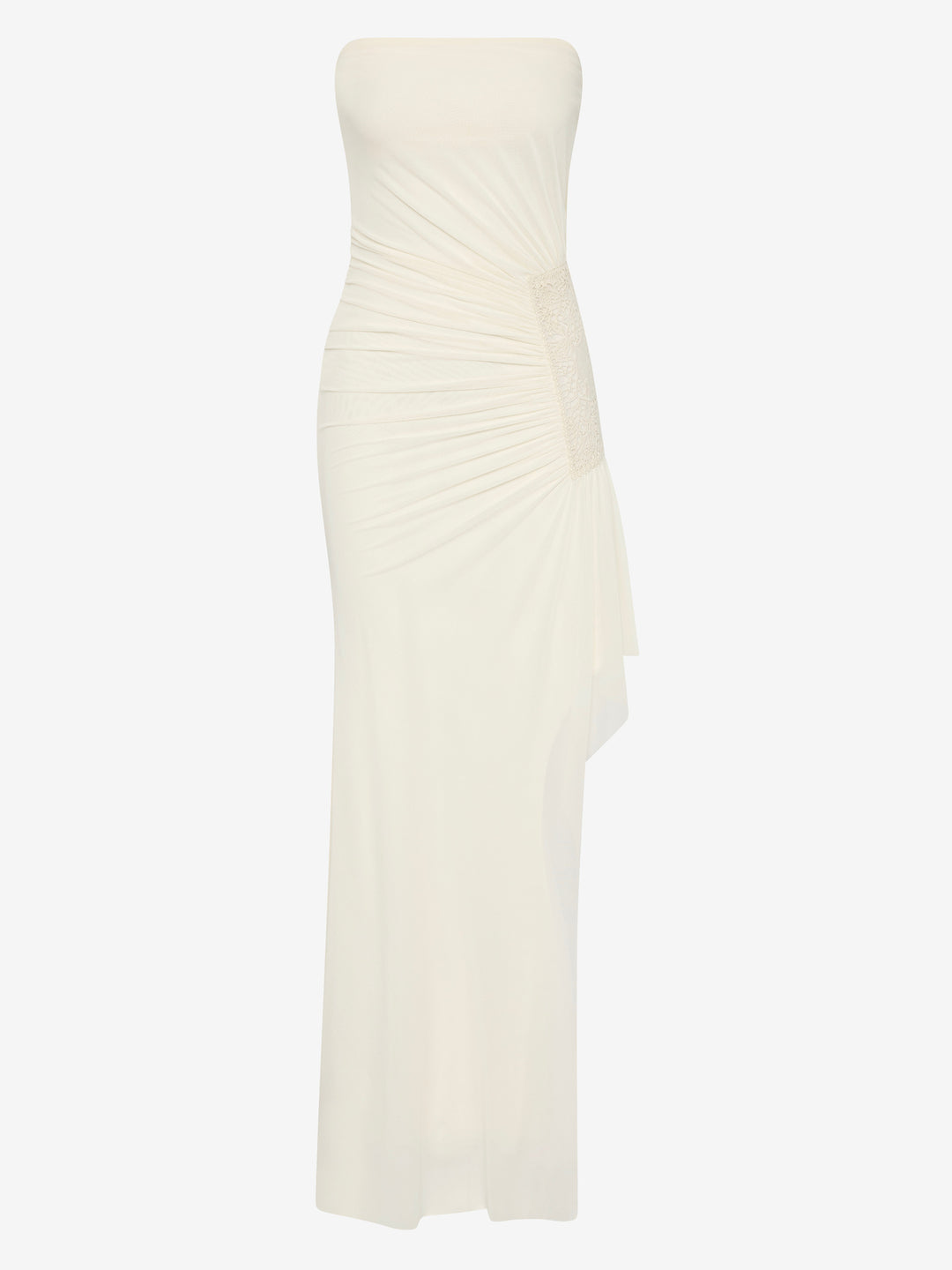WINSLOW STRAPLESS ASYM DRESS - BUTTERCREAM
