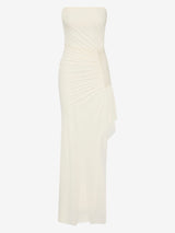 WINSLOW STRAPLESS ASYM DRESS - BUTTERCREAM
