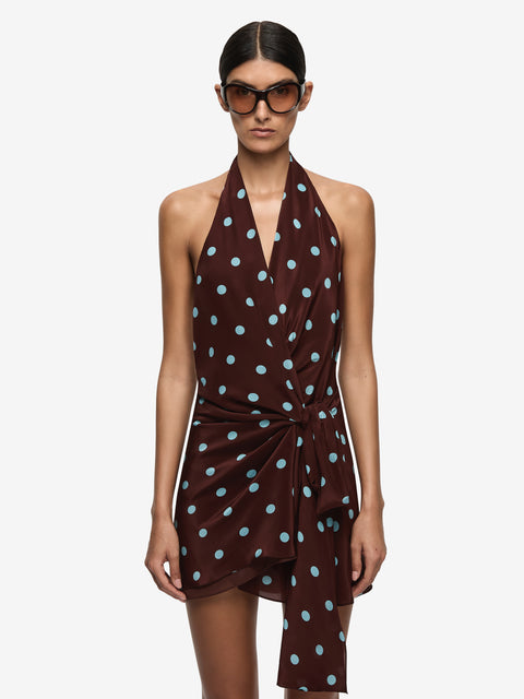 MATHILDE HALTER MINI DRESS - POLKA DOT