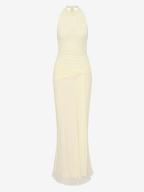 JASMIN HALTER DRESS - LEMON SORBET