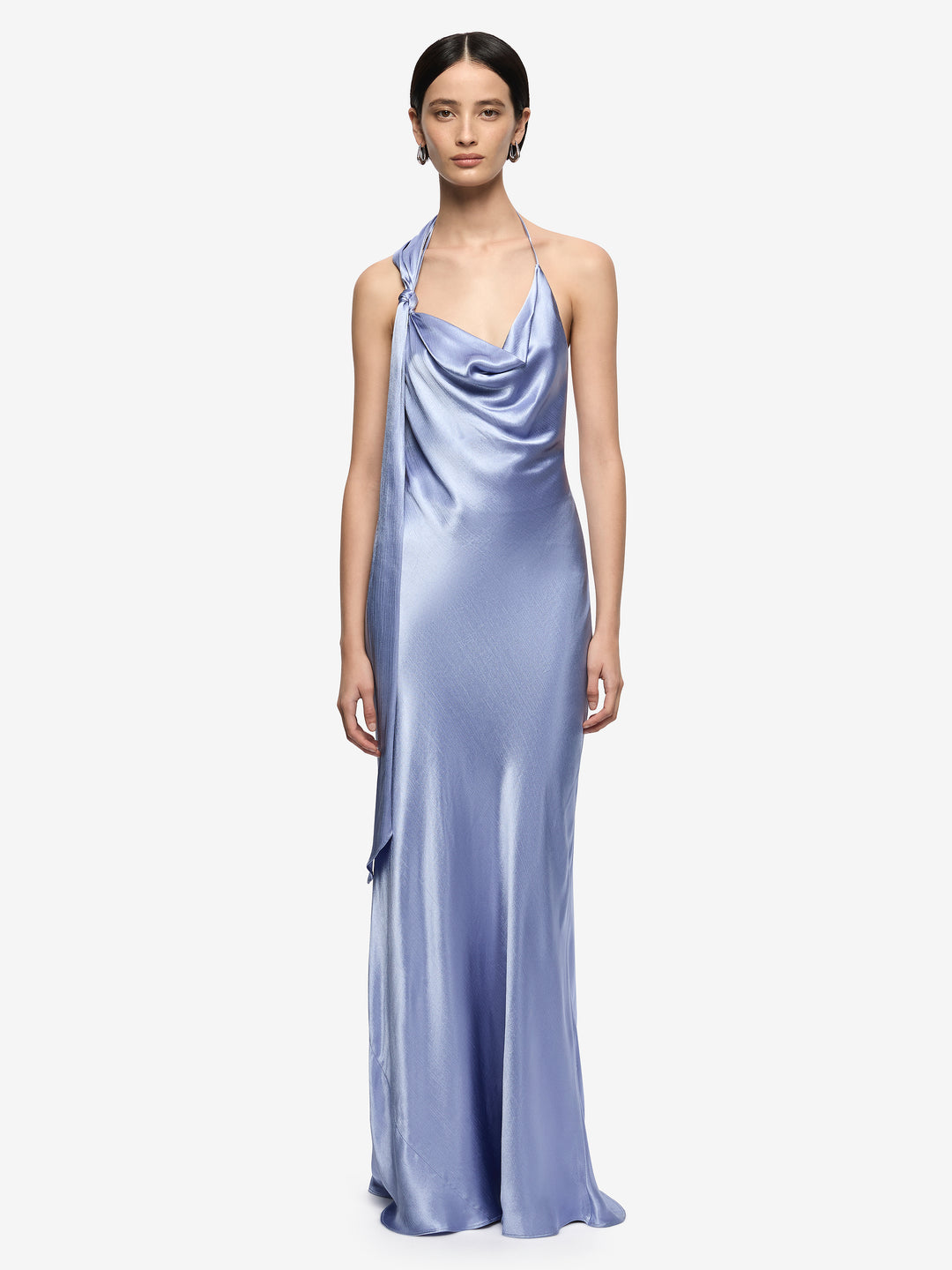 ANGELYNE DRAPE MAXI DRESS - PERIWINKLE BLUE