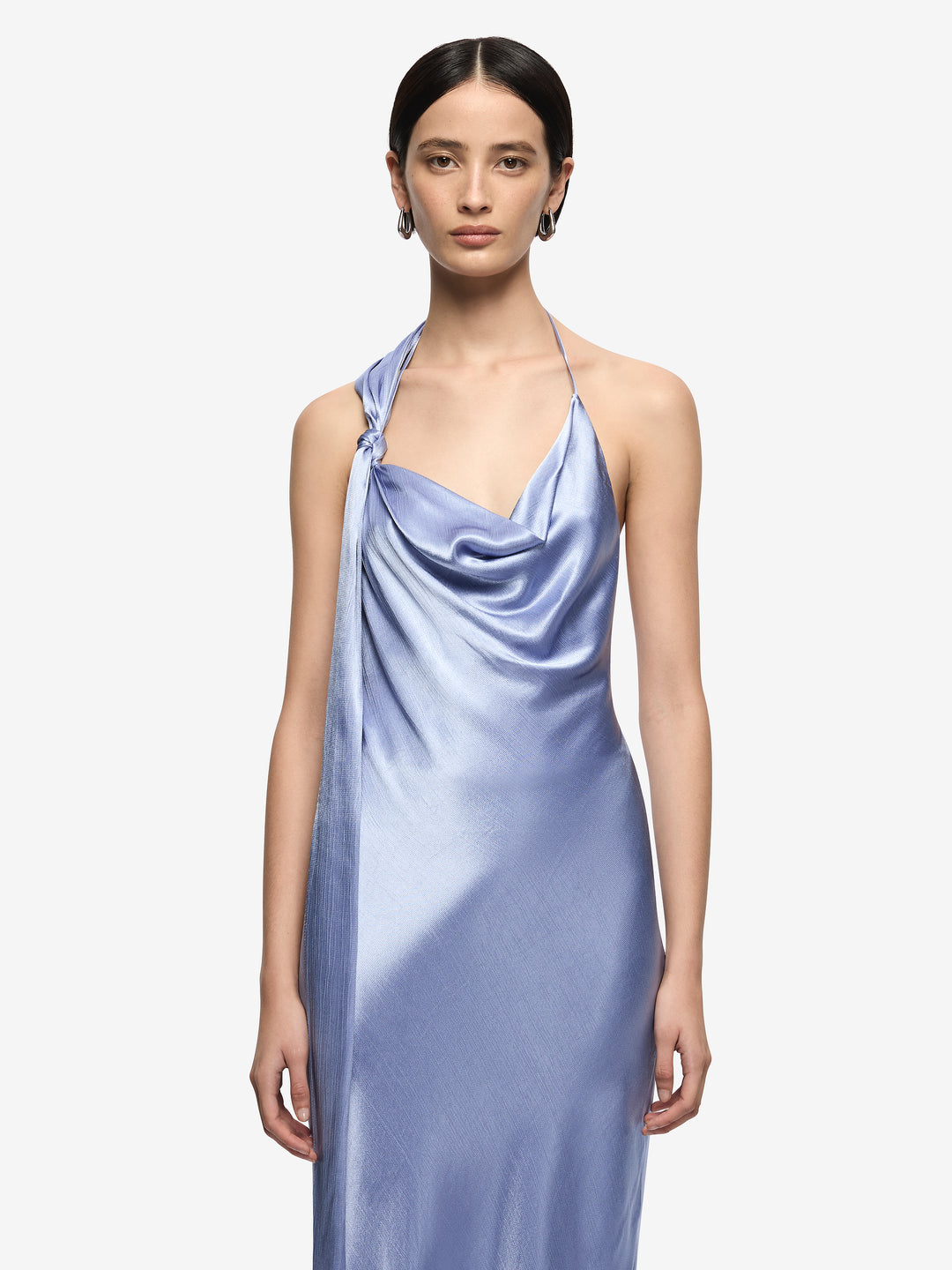 ANGELYNE DRAPE MAXI DRESS - PERIWINKLE BLUE