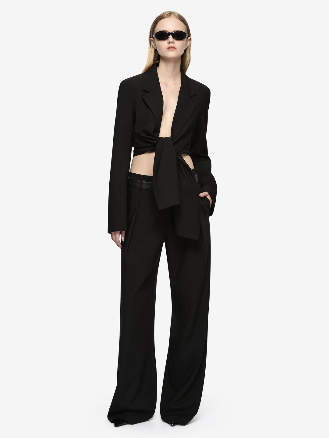 ELENORA CROPPED JACKET - BLACK