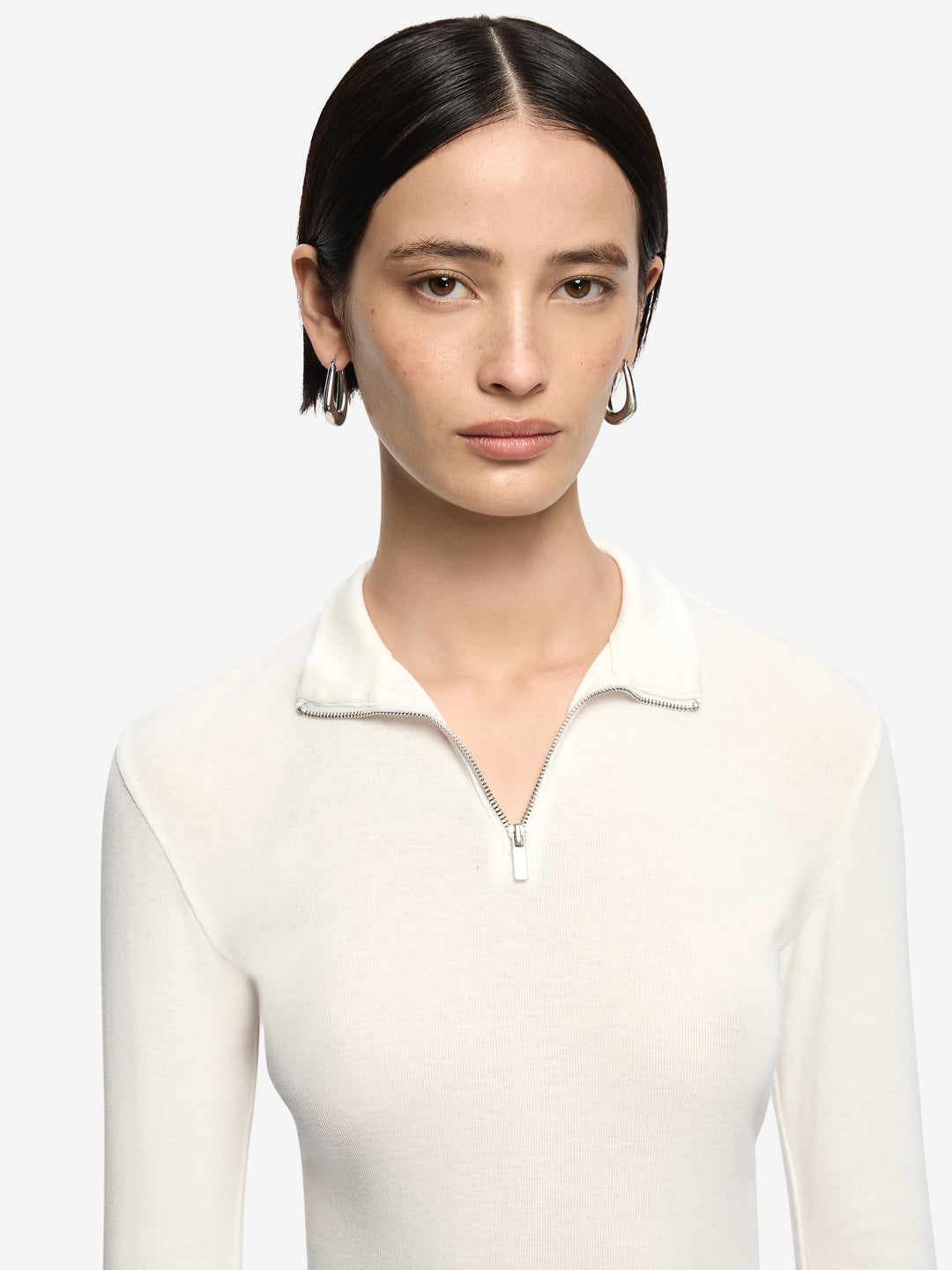 MONETA LONG SLEEVE TOP - IVORY