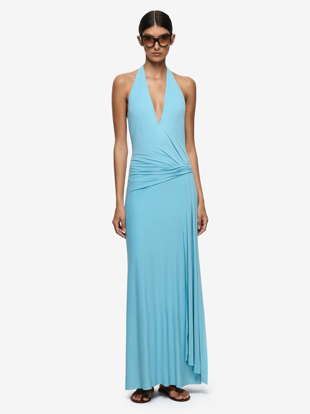 REMI HALTER DRESS - MARINE BLUE