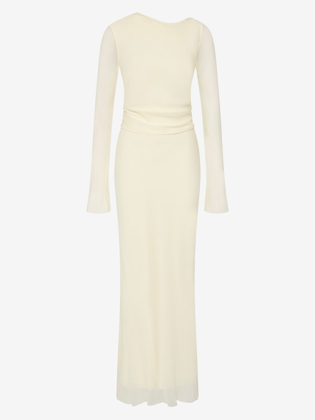 AMANDA LONG SLEEVE MAXI DRESS - LEMON SORBET