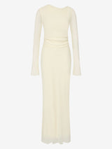 AMANDA LONG SLEEVE MAXI DRESS - LEMON SORBET