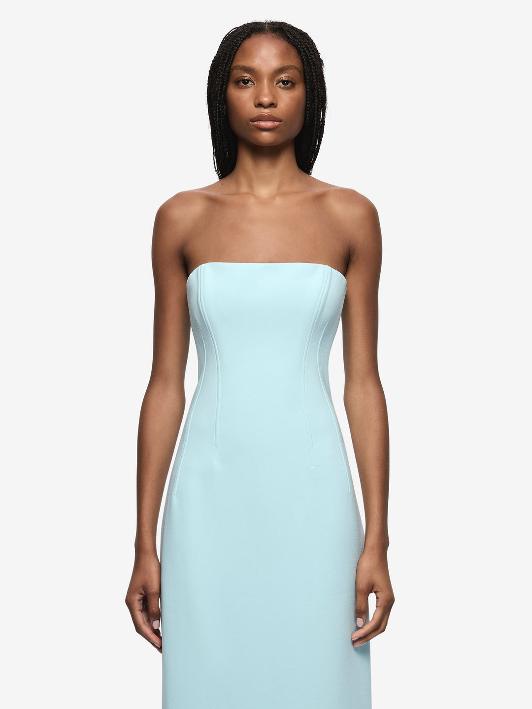 ROMEE STRAPLESS MAXI DRESS - GLACIER BLUE