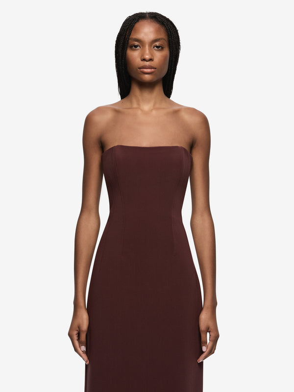 BLAISE ASYM MIDI DRESS - PALMERA FLORAL BEC + BRIDGE US BLAISE ASYM MIDI DRESS - PALMERA FLORAL BEC + BRIDGE US