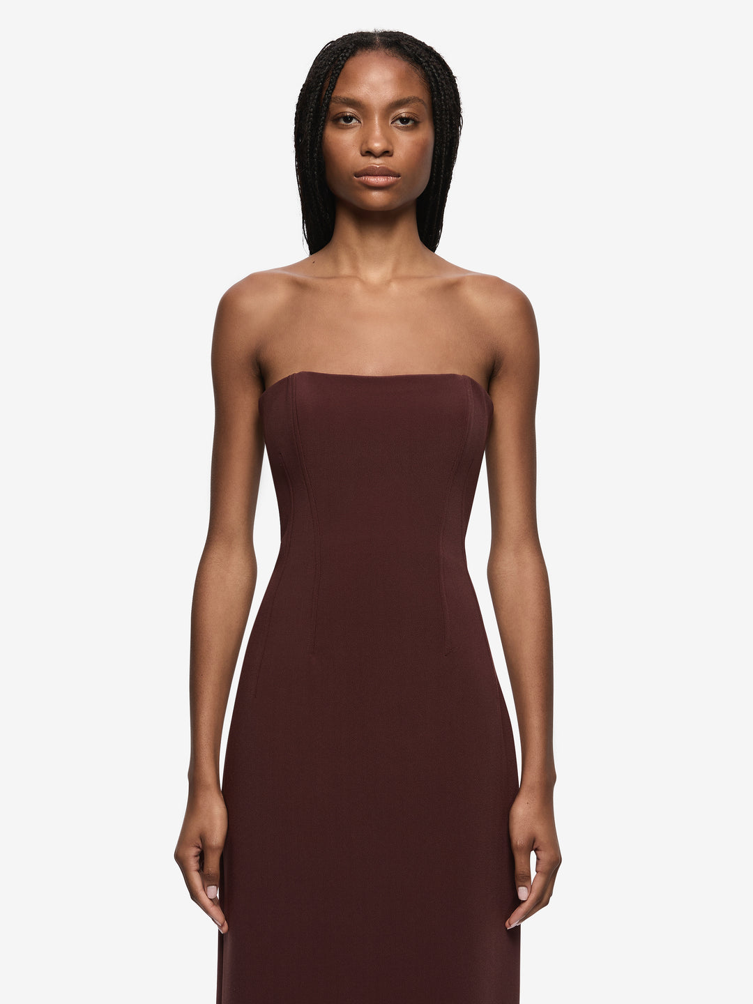ROMEE STRAPLESS MAXI DRESS - RAISIN