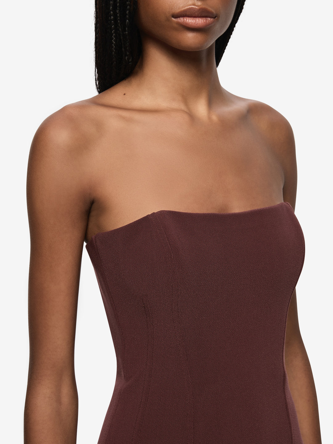 ROMEE STRAPLESS MAXI DRESS - RAISIN