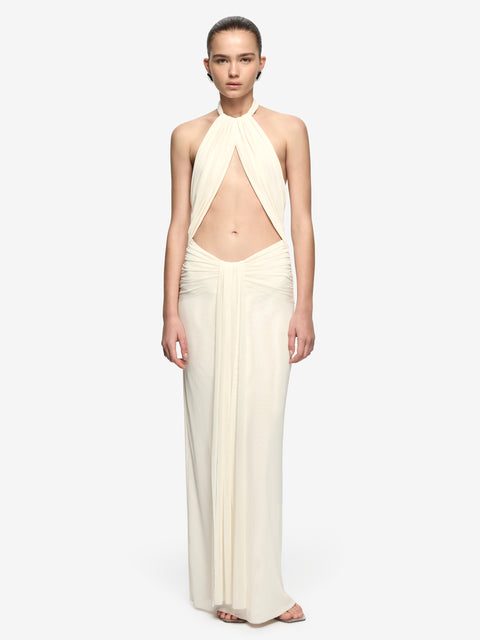 VALLETTA CUT OUT MAXI DRESS - BUTTERCREAM