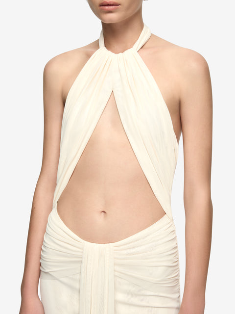 VALLETTA CUT OUT MAXI DRESS - BUTTERCREAM