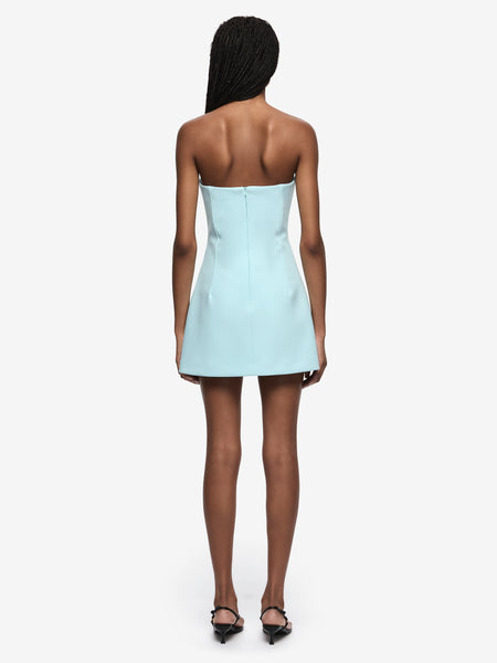 ROMEE STRAPLESS MINI DRESS - GLACIER BLUE