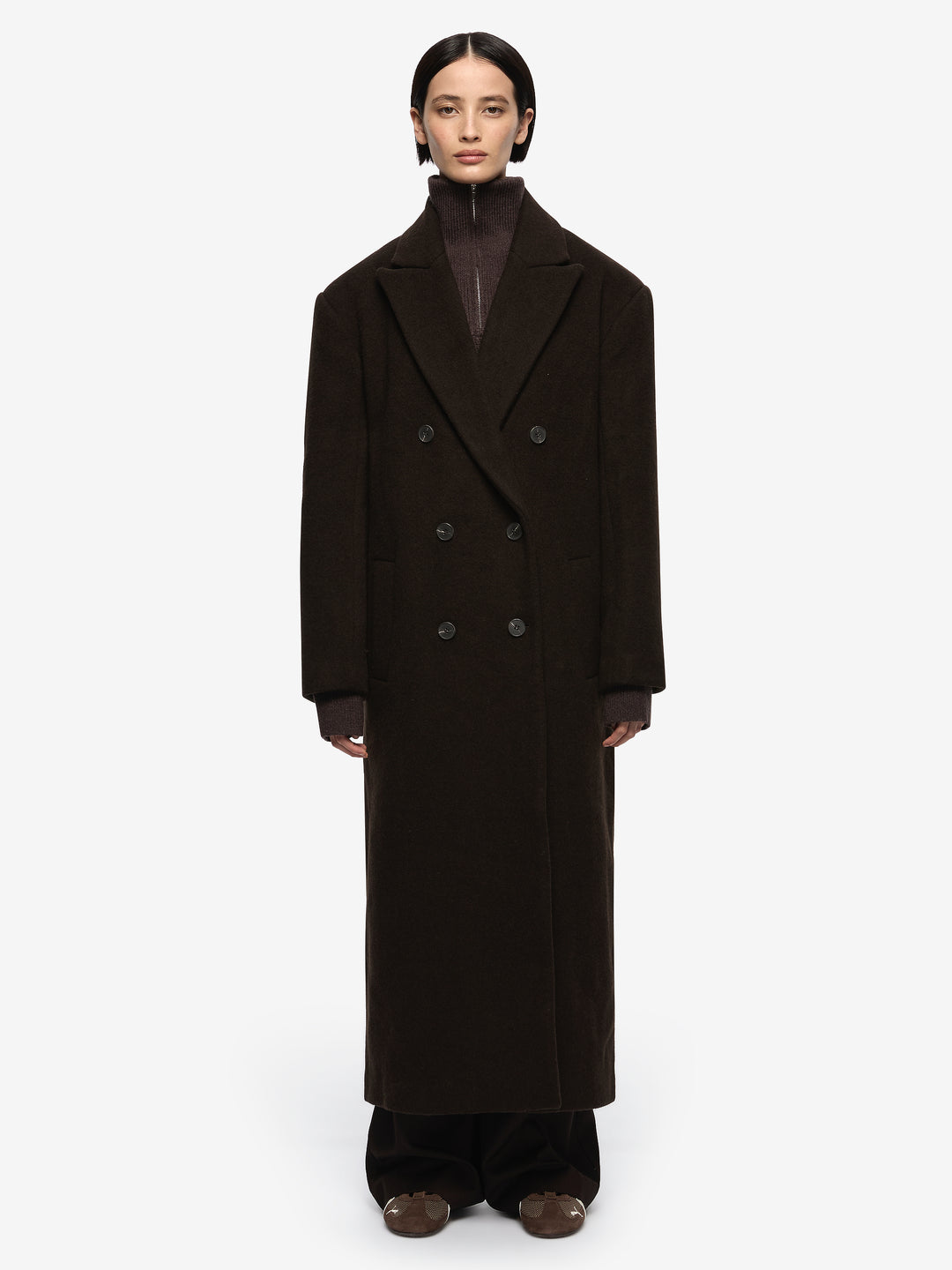 RUTHE COAT - DARK CHOCOLATE