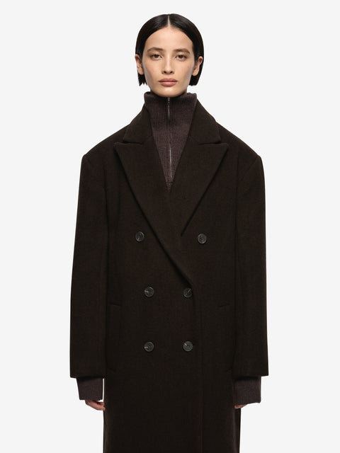 RUTHE COAT - DARK CHOCOLATE