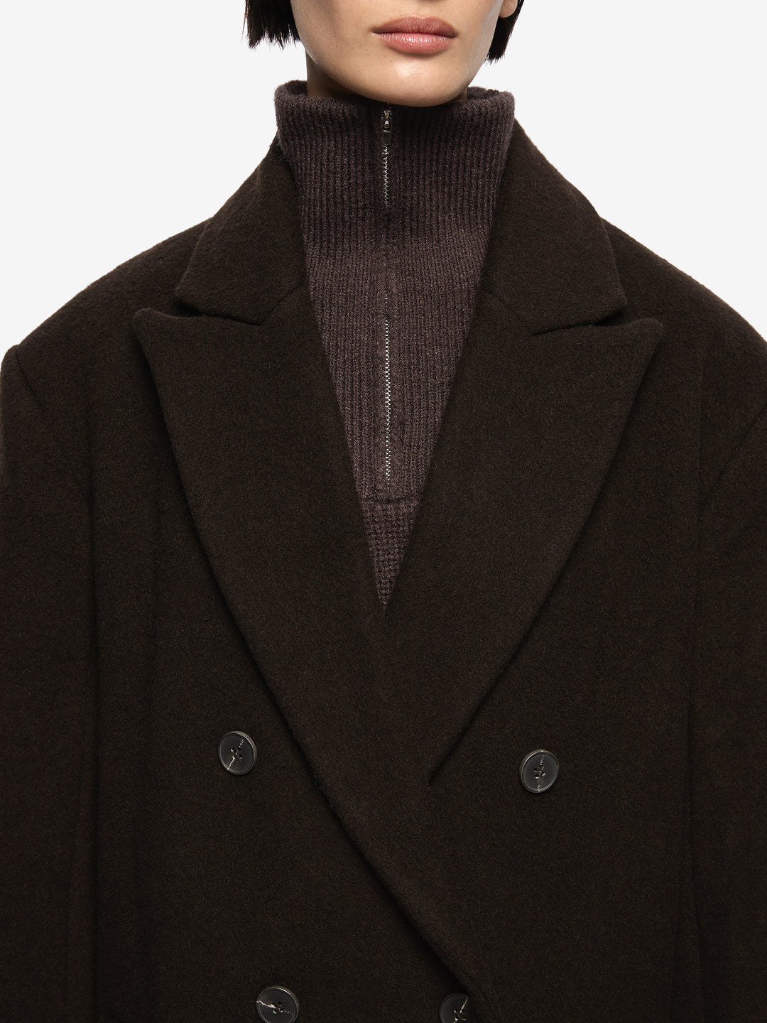 RUTHE COAT - DARK CHOCOLATE