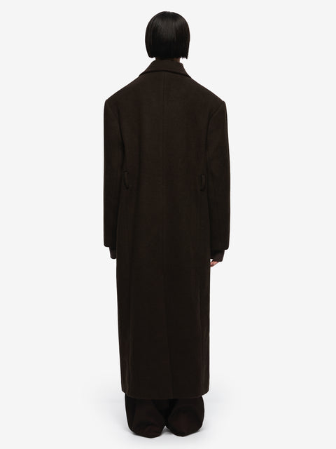 RUTHE WOOL COAT - DARK CHOCOLATE