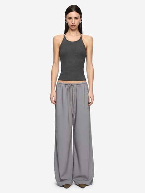 AZURI RACER BACK TOP - CHARCOAL MARLE