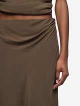 SAMANTHA ASYM SKIRT - TWIG