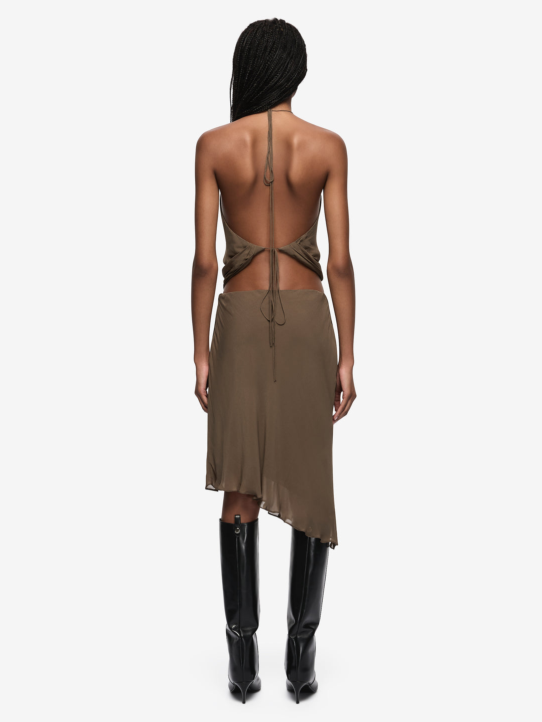 SAMANTHA ASYM SKIRT - TWIG