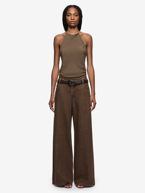 SAMANTHA HALTER TOP - TWIG