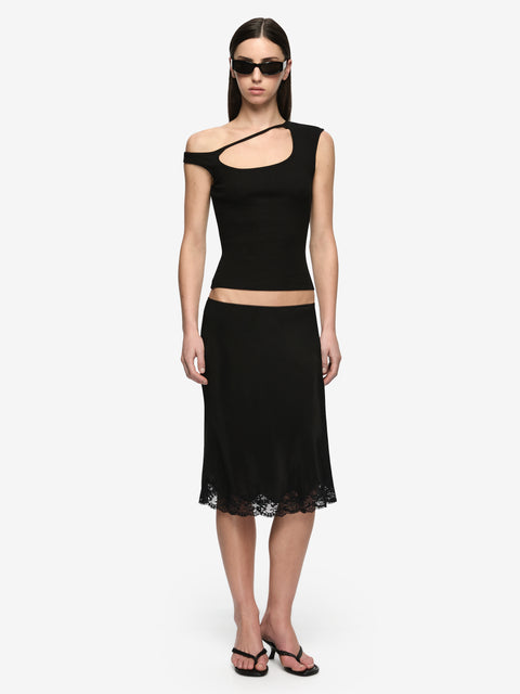 MAISON MIDI SKIRT - BLACK/BLACK