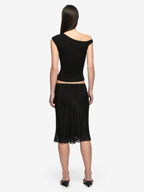 MAISON MIDI SKIRT - BLACK/BLACK