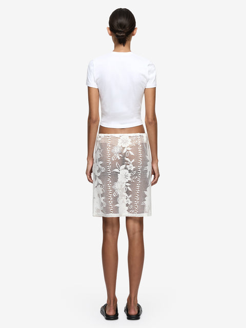 SIENNA MIDI SKIRT - WHITE