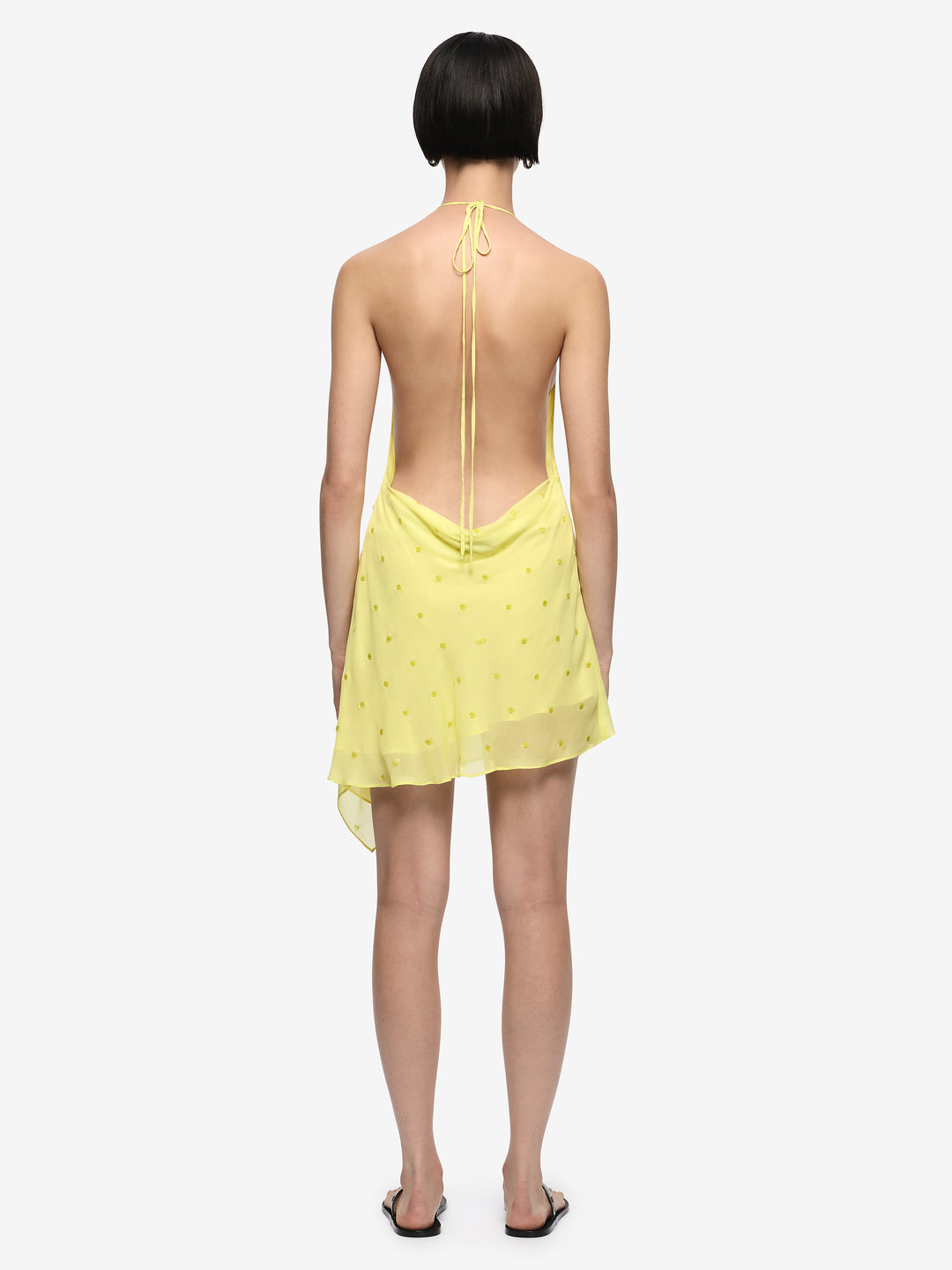 SOLACE HALTER MINI DRESS - CITRUS