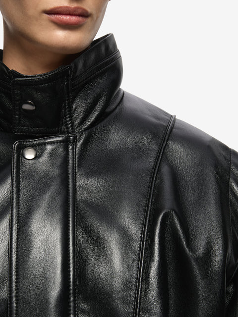 STEVIE LONGLINE JACKET - BLACK