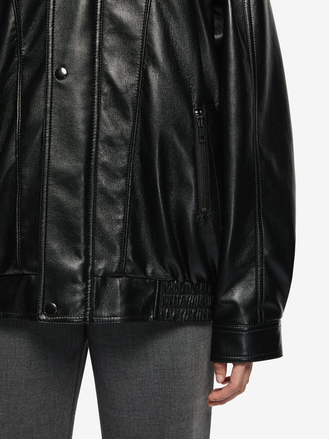 STEVIE LONGLINE JACKET - BLACK