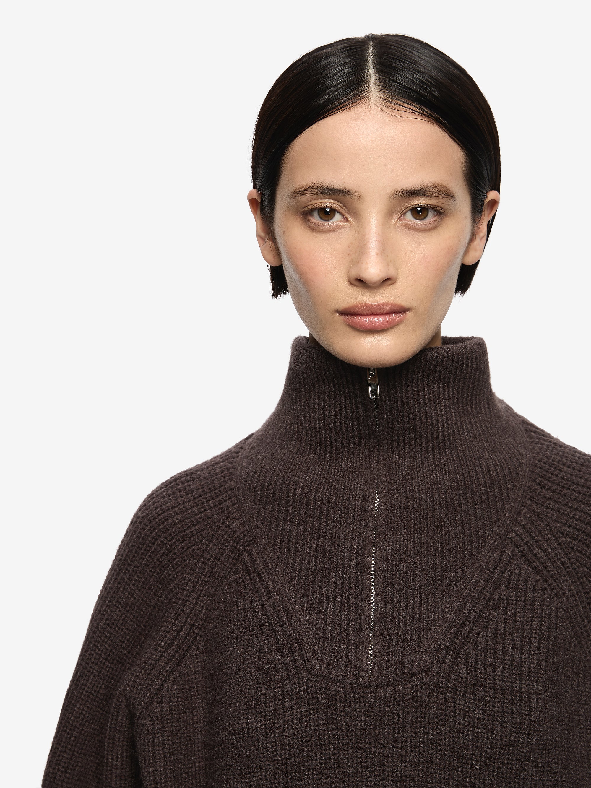 TORIE CROPPED JUMPER - DARK CHOCOLATE – BEC + BRIDGE US