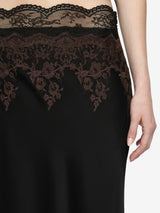 ORSINA MAXI SKIRT - BLACK/BITTER CHOC