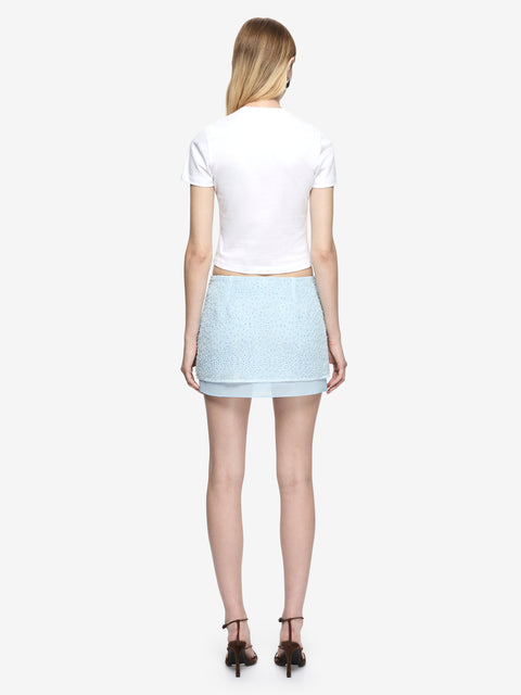 SOLON MINI SKIRT - BLUE FROST