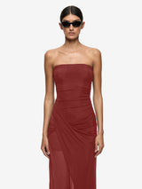 WILLORIN STRAPLESS MAXI DRESS - SANGRIA