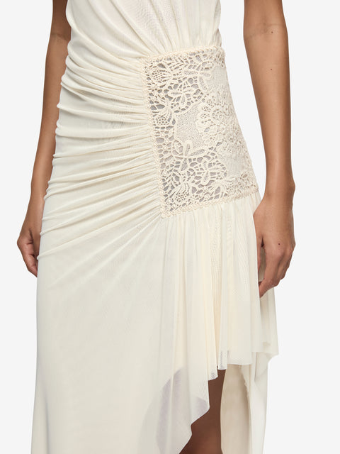 WINSLOW STRAPLESS ASYM DRESS - BUTTERCREAM