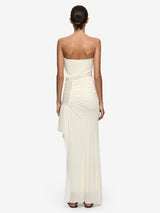 WINSLOW STRAPLESS ASYM DRESS - BUTTERCREAM