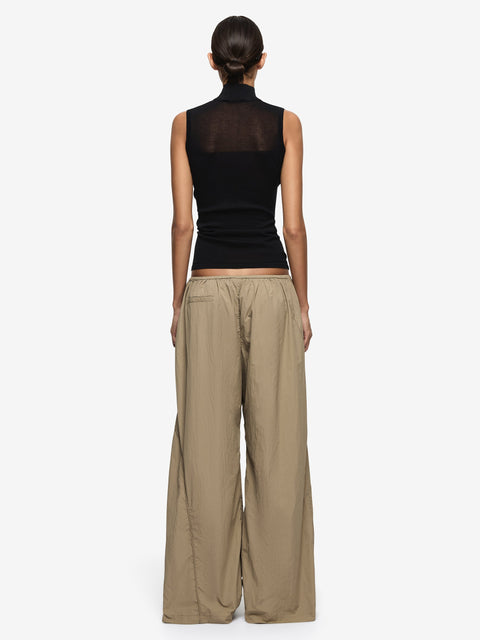 MELROSE SLEEVELESS SKIVVY - BLACK