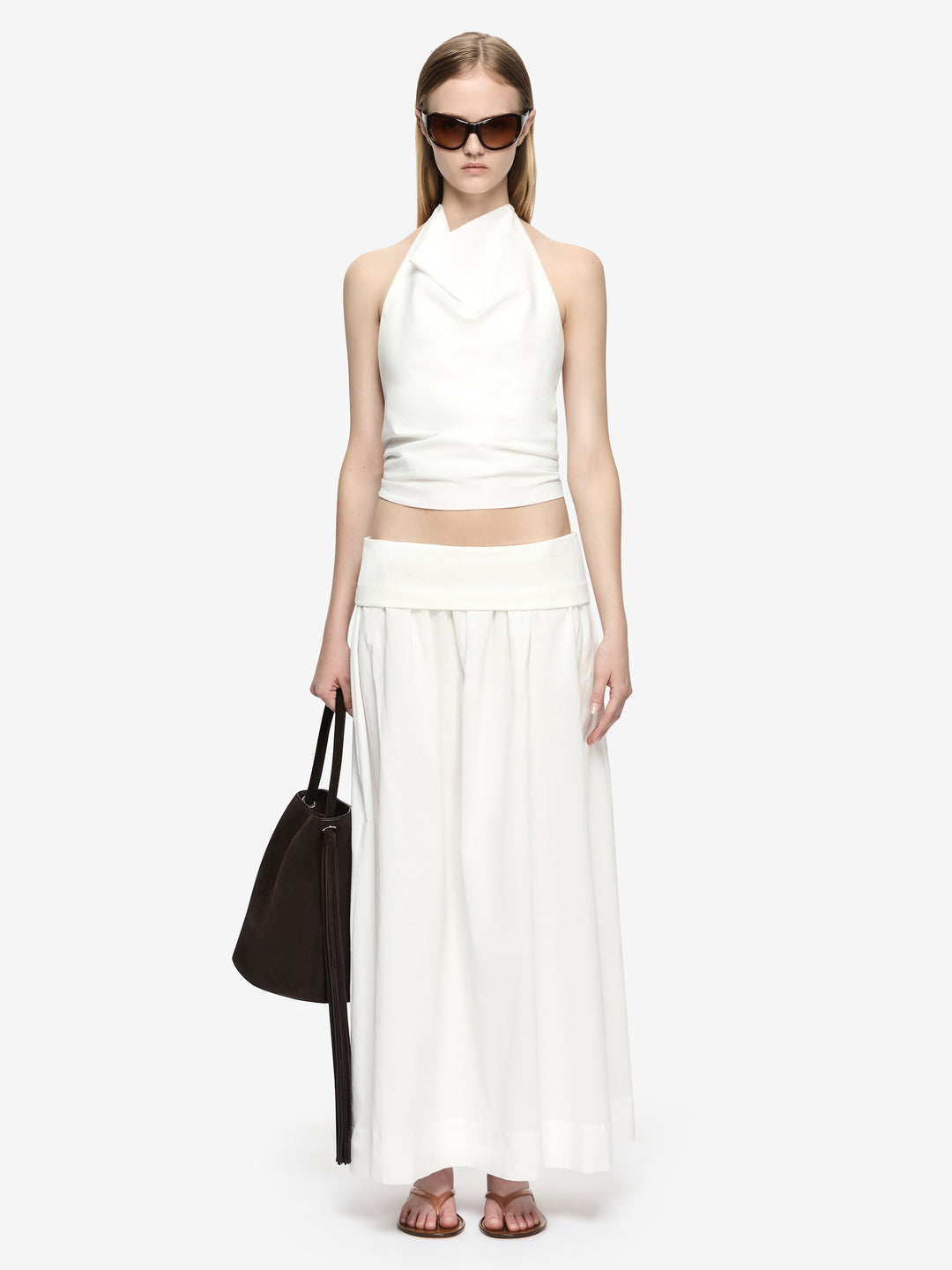 ARI HALTER TOP - IVORY