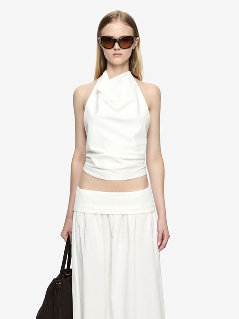 ARI HALTER TOP - IVORY