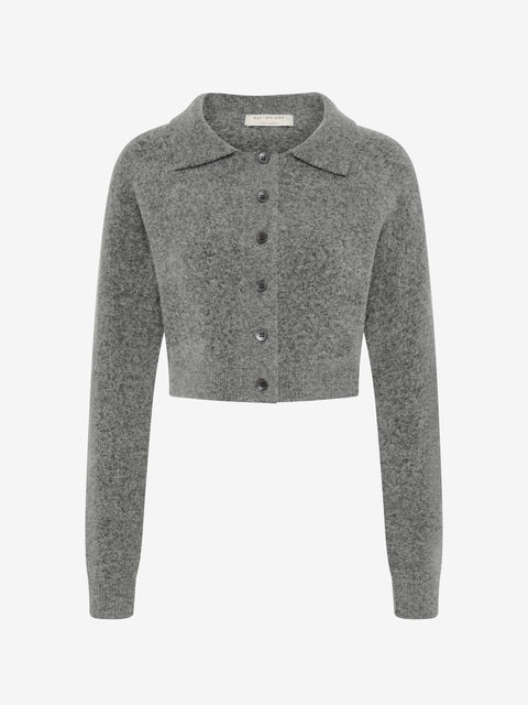 ADA CROPPED CARDI - CHARCOAL