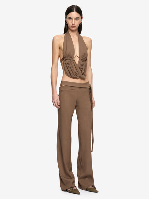 MIKA BELT PANT - TAUPEE