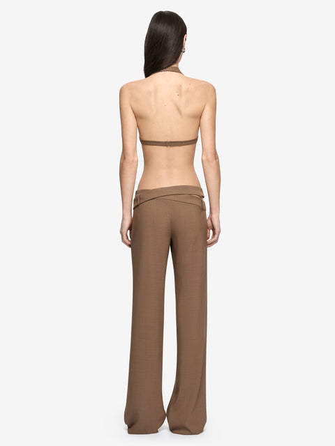 MIKA DRAPE TOP - TAUPEE