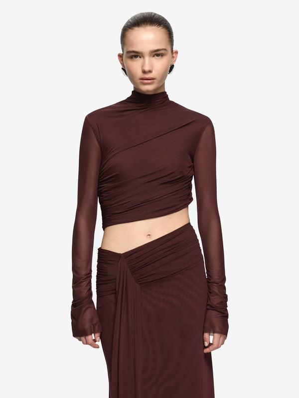 CONNI LONG SLEEVE MAXI DRESS - PLUM