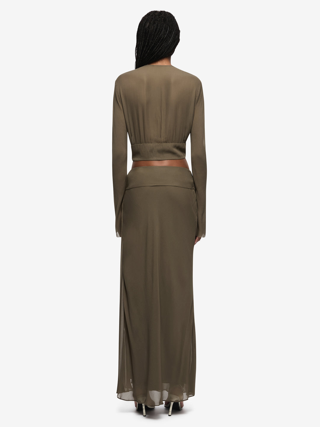 ISABELLA LONG SLEEVE TOP - TWIG