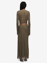 ISABELLA LONG SLEEVE TOP - TWIG