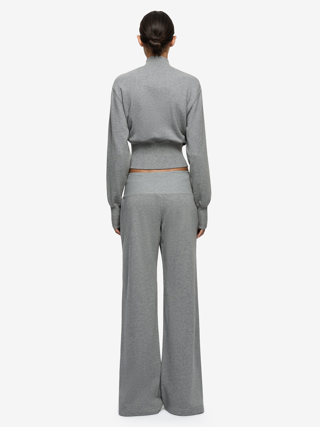 STEPH HALF ZIPPER JUMPER - GREY MARLE