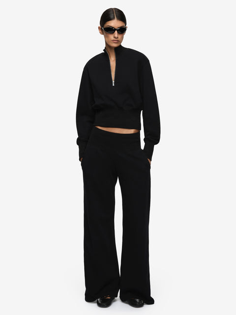 STEPH HALF ZIPPER JUMPER - BLACK